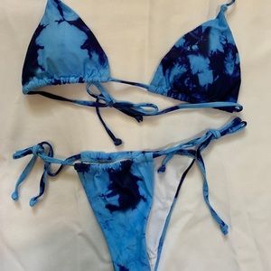 🤎Navy and Blue Tie Dye Bikini 🤎 NEVER BEEN WORN